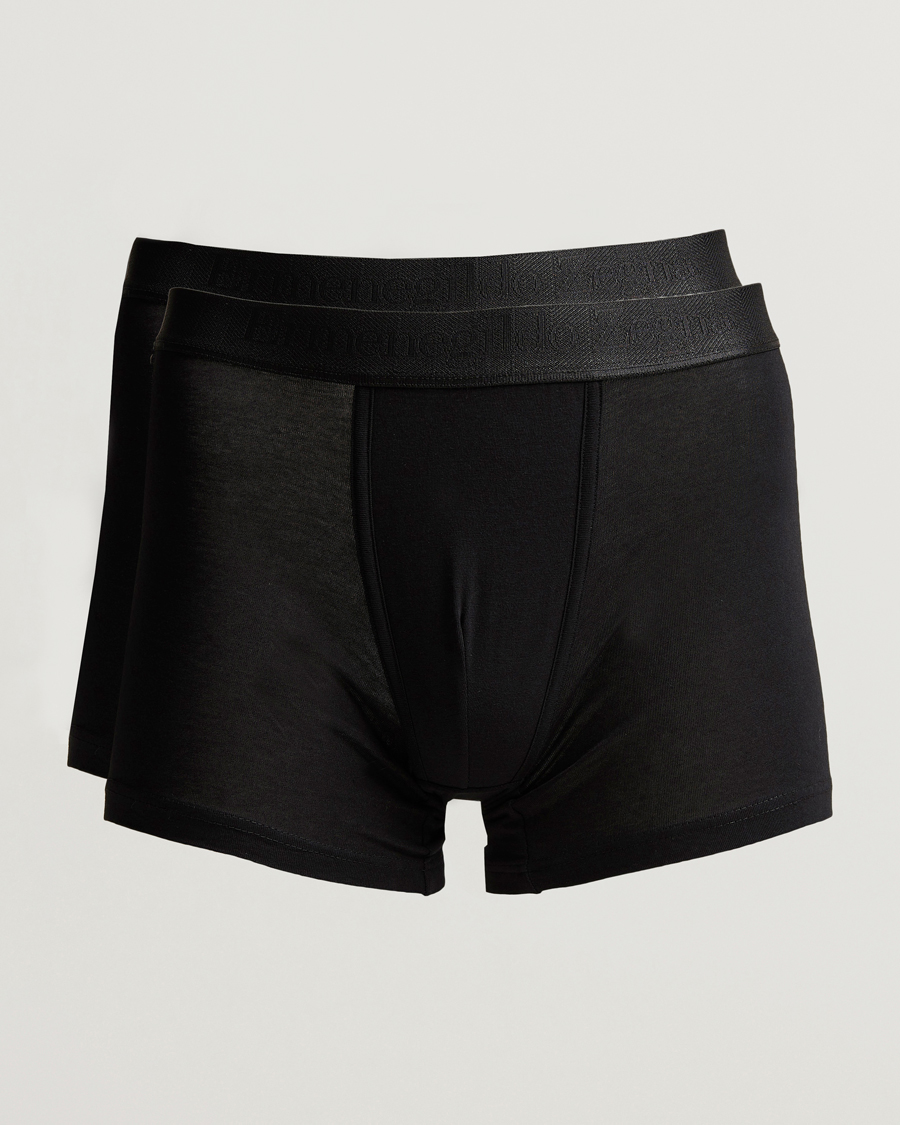 Herr | Underkläder | Zegna | Cotton Stretch Boxer Bi-Pack Black