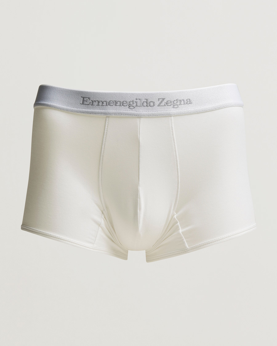 Herr | Underkläder | Zegna | Cotton Stretch Trunk Boxers White