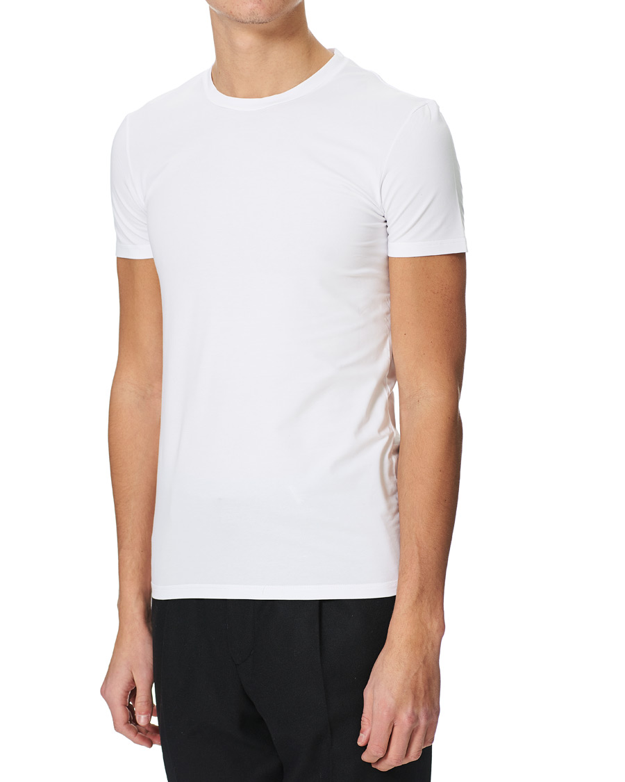 Herr | T-Shirts | Zegna | Cotton Stretch Crew Neck T-Shirt White