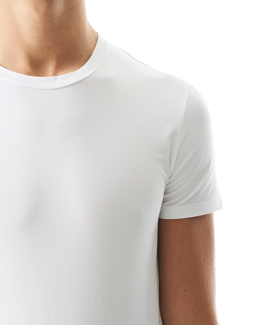 Herr | T-Shirts | Zegna | Cotton Stretch Crew Neck T-Shirt White