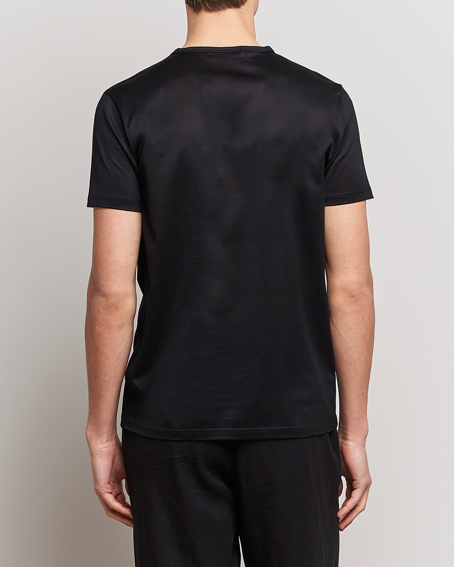 Herr | Zegna | Zegna | Filoscozia Fine Cotton Crew Neck T-Shirt Black
