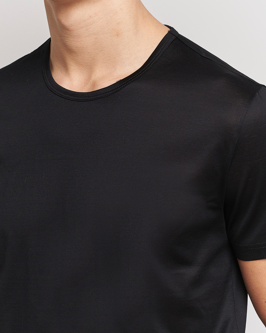 Herr | T-Shirts | Zegna | Filoscozia Fine Cotton Crew Neck T-Shirt Black