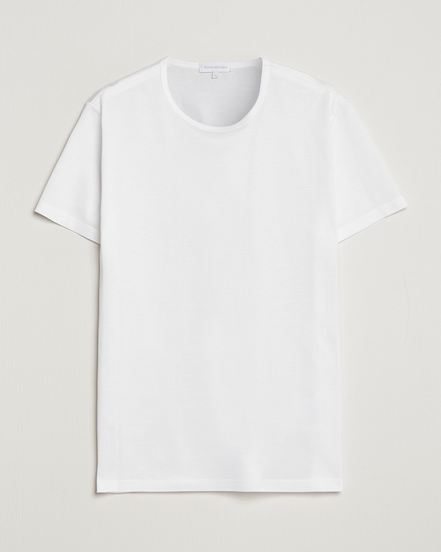 Herr | T-Shirts | Zegna | Filoscozia Fine Cotton Crew Neck T-Shirt White