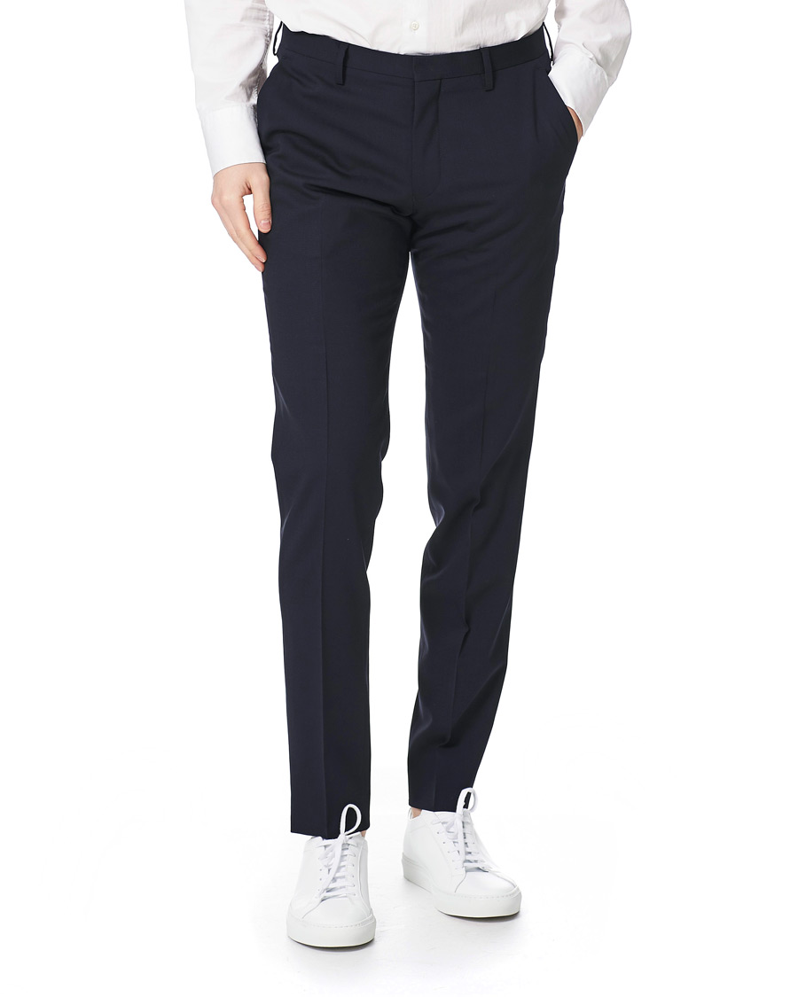 Herr | Byxor | Tiger of Sweden | Thodd Wool Suit Trousers Navy