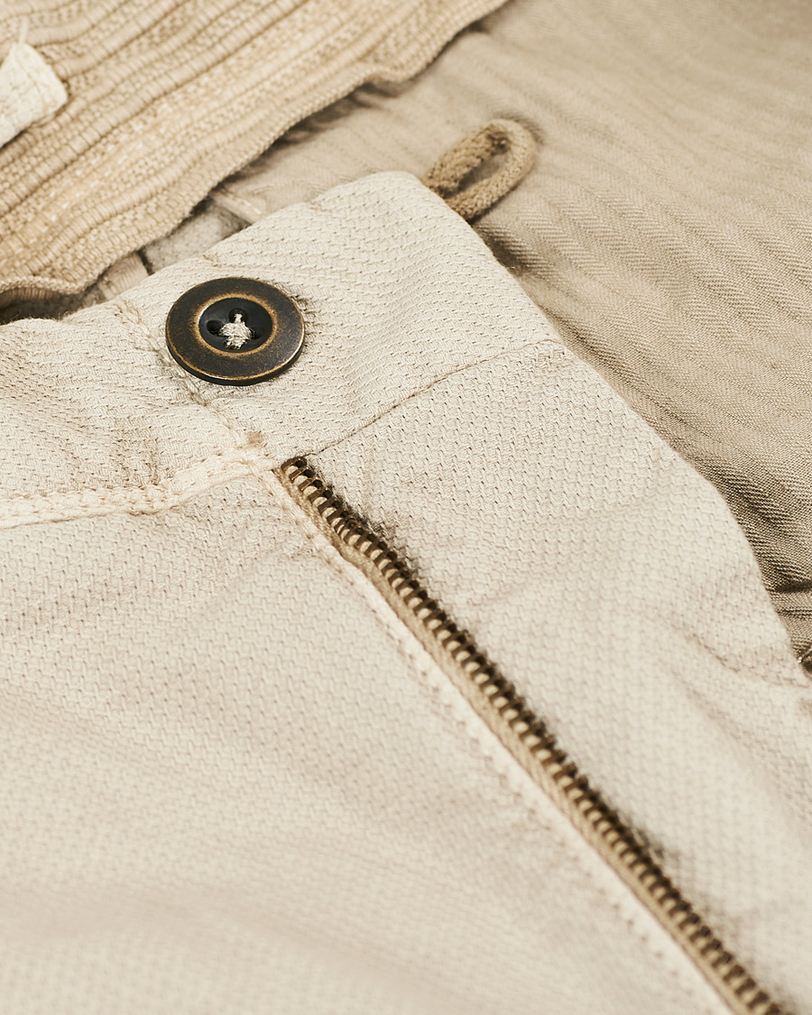 Herr | Byxor | Incotex | Easy Fit Selvedge Cotton Chinos Desert Khaki
