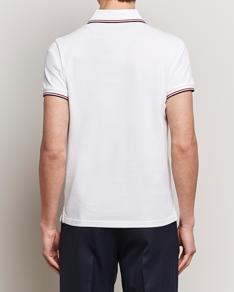 Herr | Pikéer | Moncler | Contrast Rib Polo White