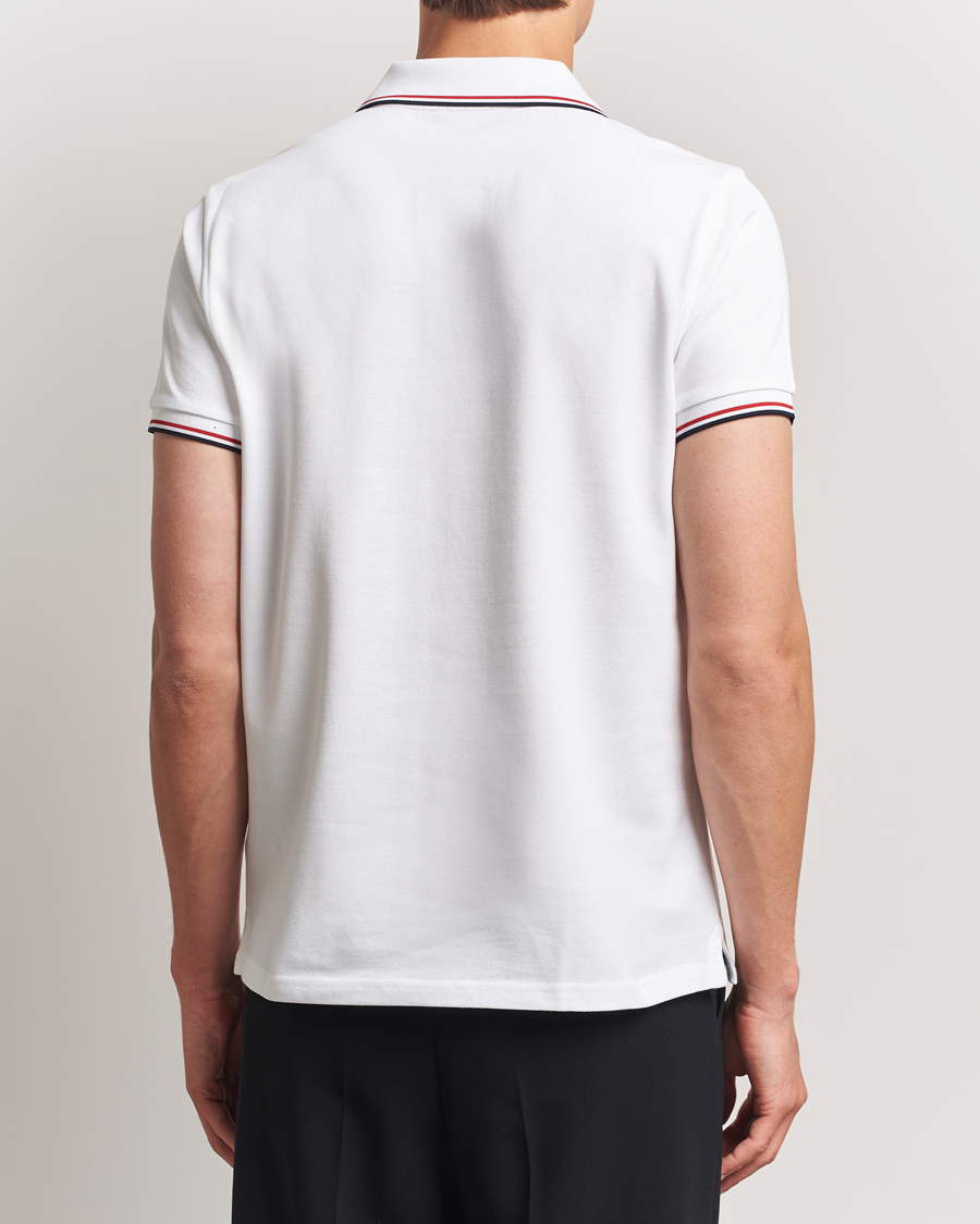 Herr | Pikéer | Moncler | Contrast Rib Polo White