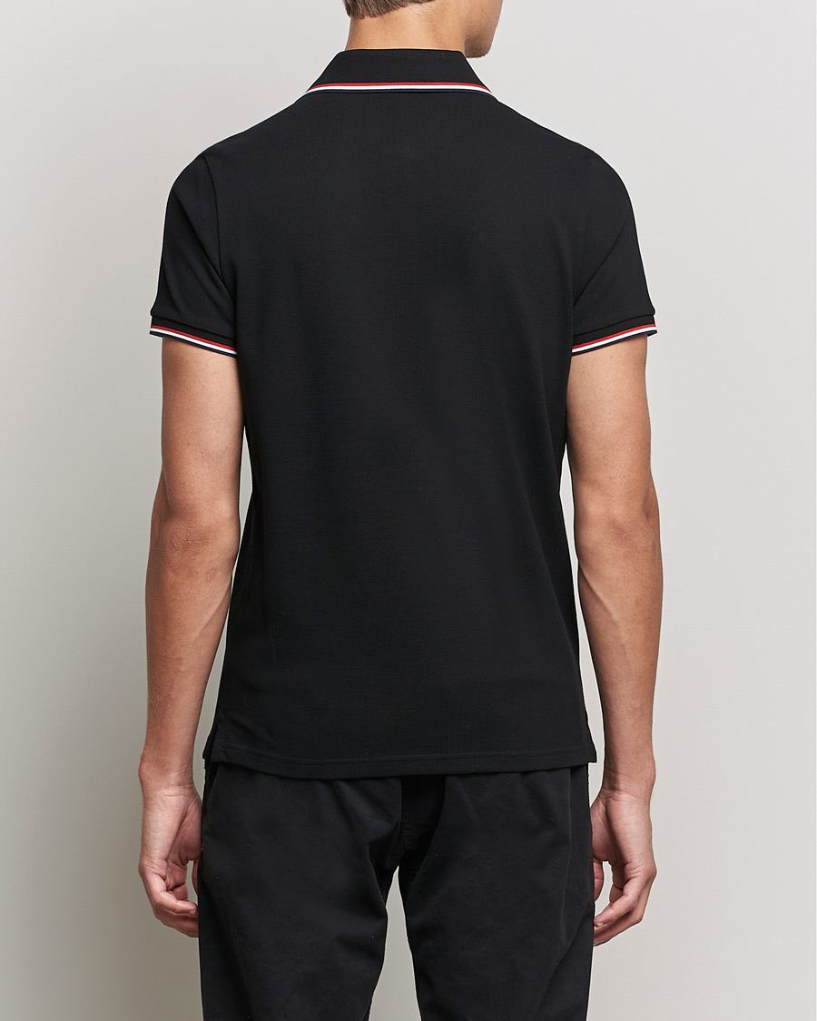 Herr | Pikéer | Moncler | Contrast Rib Polo Black