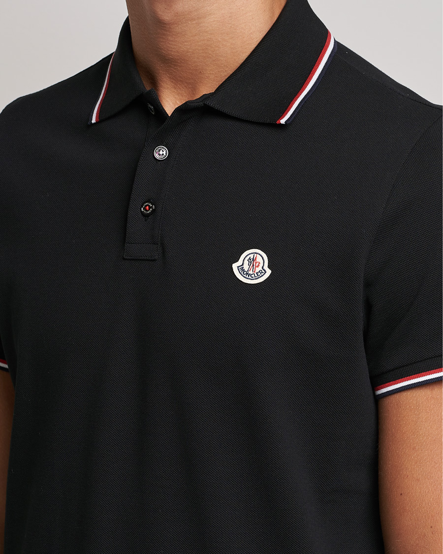 Herr | Pikéer | Moncler | Contrast Rib Polo Black