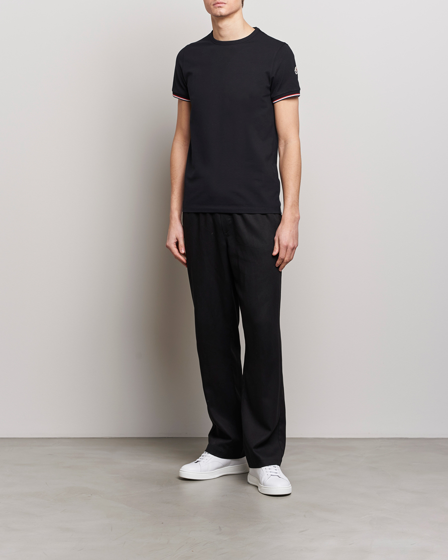 Herr | T-Shirts | Moncler | Shoulder Logo T-Shirt Black
