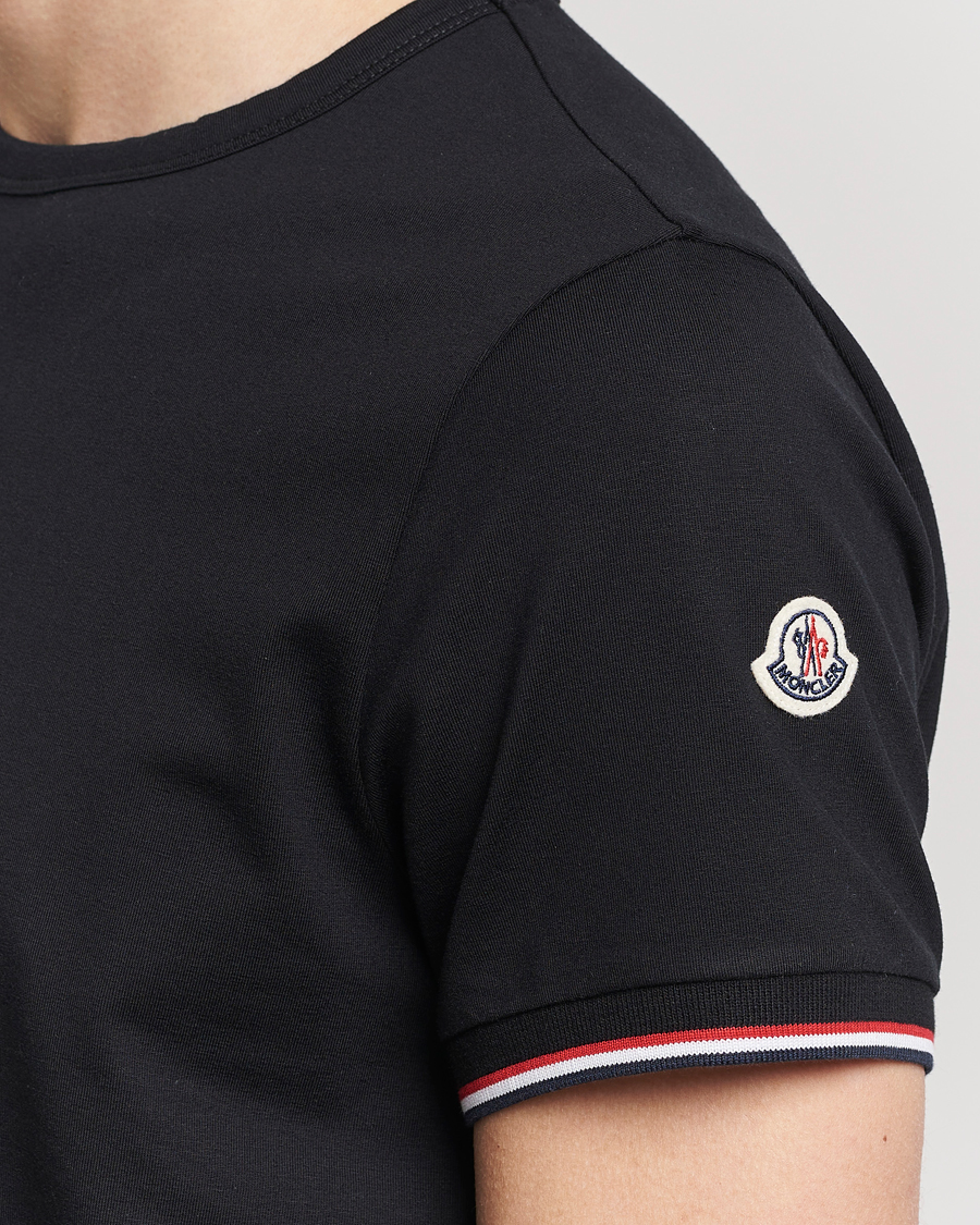 Herr | T-Shirts | Moncler | Shoulder Logo T-Shirt Black