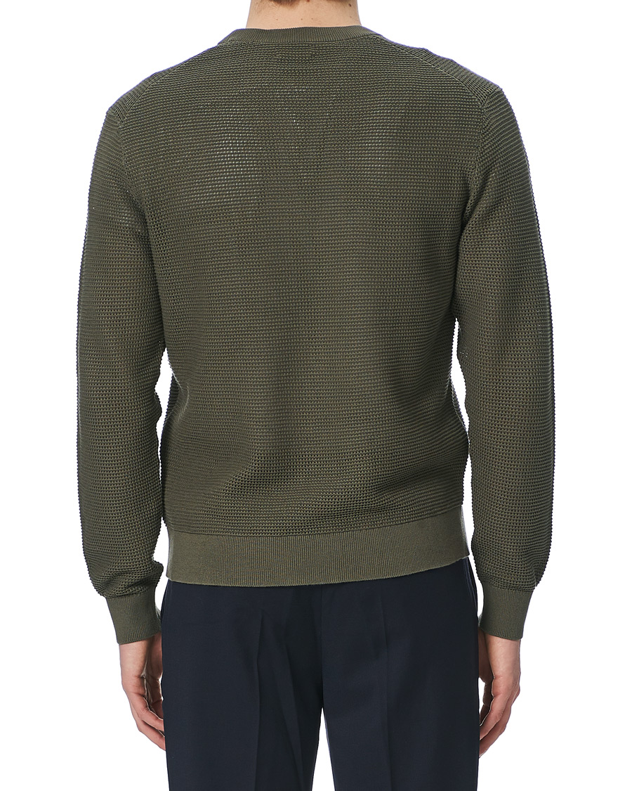 Herr | Tröjor | Club Monaco | Long Sleeve Mesh Crew Neck Sweater Beetle
