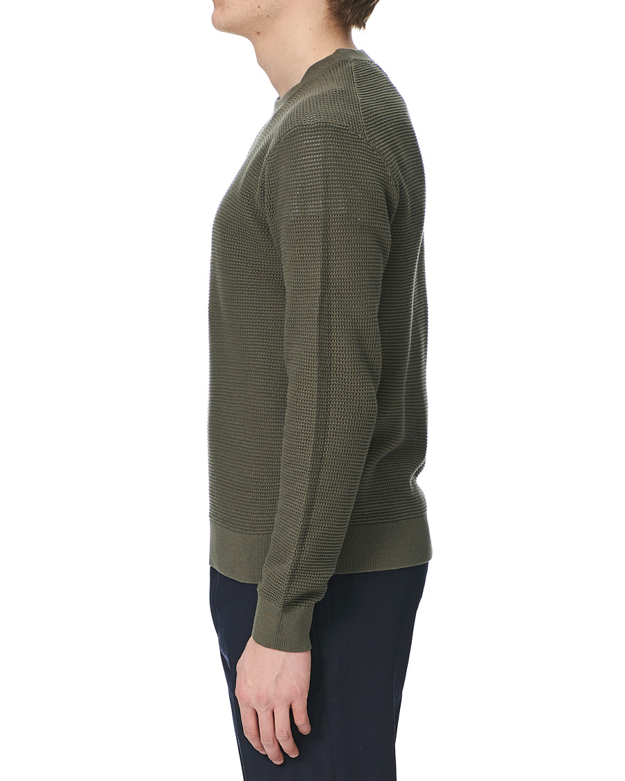Herr | Tröjor | Club Monaco | Long Sleeve Mesh Crew Neck Sweater Beetle