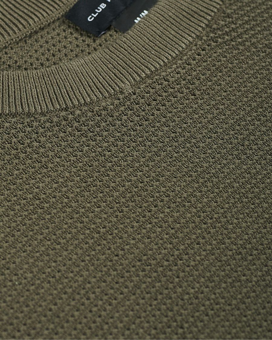 Herr | Tröjor | Club Monaco | Long Sleeve Mesh Crew Neck Sweater Beetle