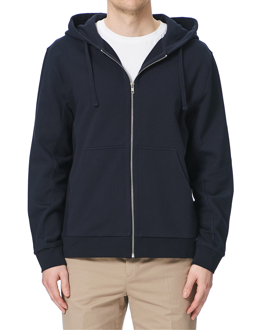 Herr | Tröjor | Filippa K | Aldous Cotton Zip Hood Navy