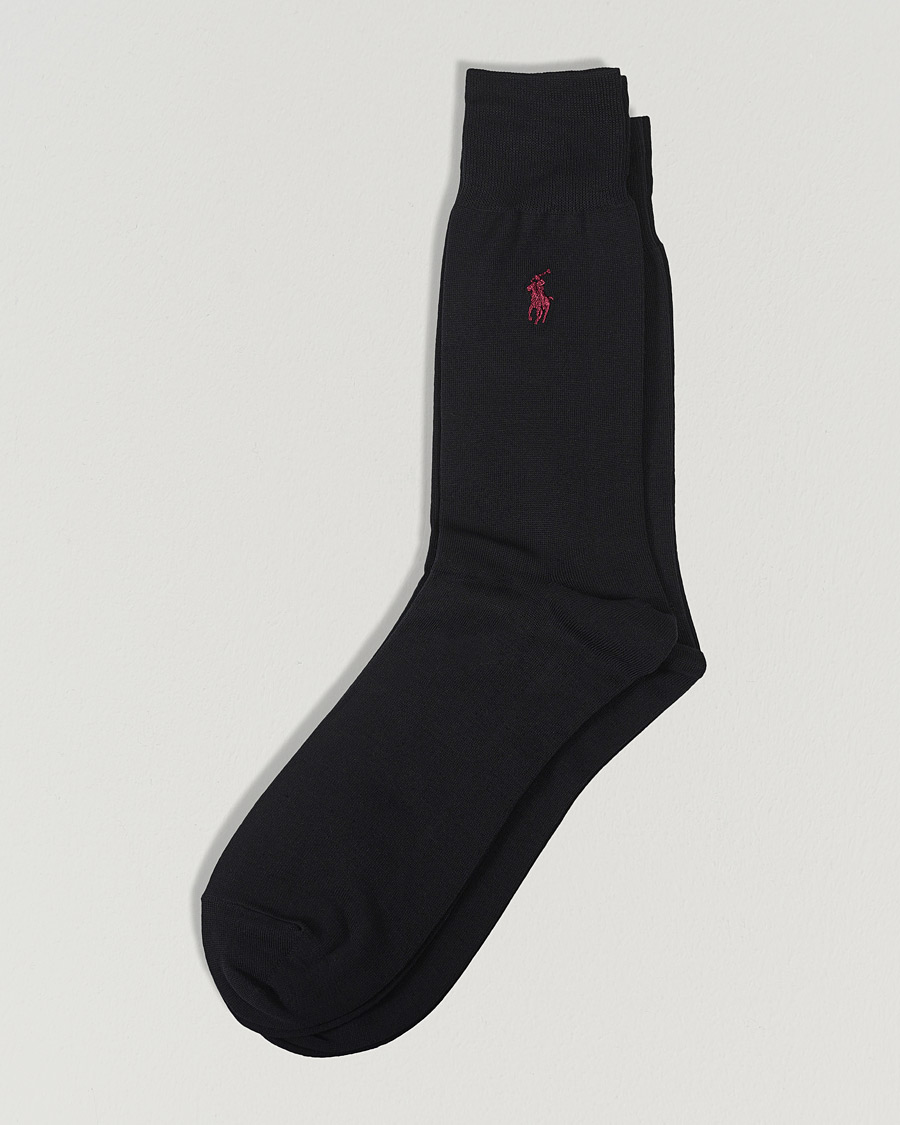 Herr | Underkläder | Polo Ralph Lauren | 2-Pack Mercerized Cotton Socks Black