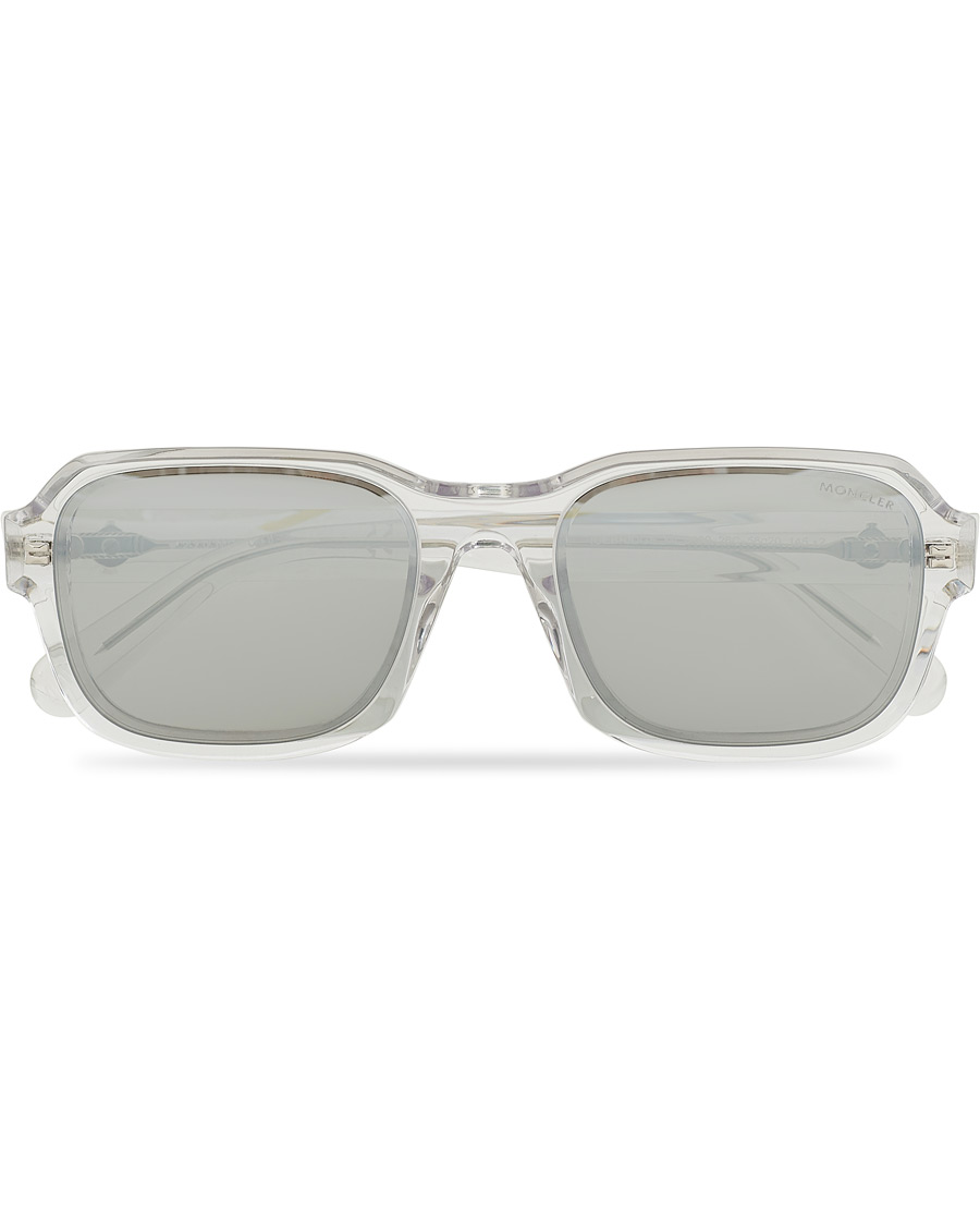 Herr | Moncler Lunettes Icebridge Sunglasses Crystal/Smoke Mirror | Moncler Lunettes | Icebridge Sunglasses Crystal/Smoke Mirror