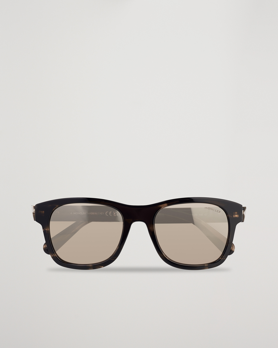 Herr | Moncler Lunettes ML0192 Sunglasses Shiny Dark Brown/Roviex Mirror | Moncler Lunettes | ML0192 Sunglasses Shiny Dark Brown/Roviex Mirror