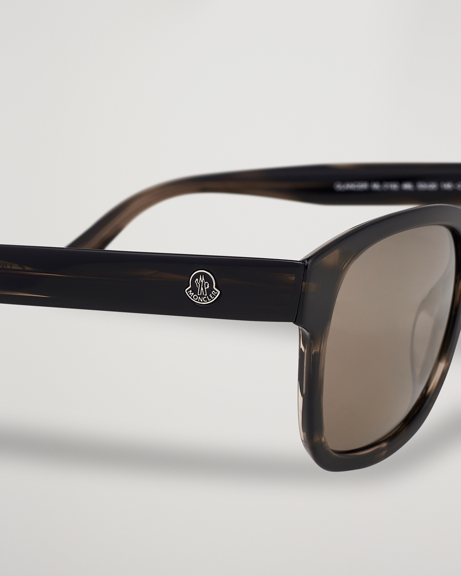 Herr | Moncler Lunettes ML0192 Sunglasses Shiny Dark Brown/Roviex Mirror | Moncler Lunettes | ML0192 Sunglasses Shiny Dark Brown/Roviex Mirror