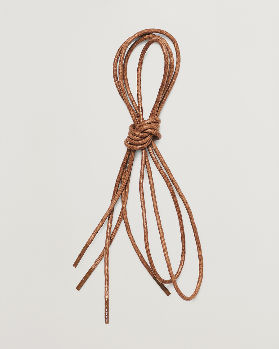 Herr | Skovård | Saphir Medaille d'Or | Shoe Laces Thin Waxed 75cm Tobacco