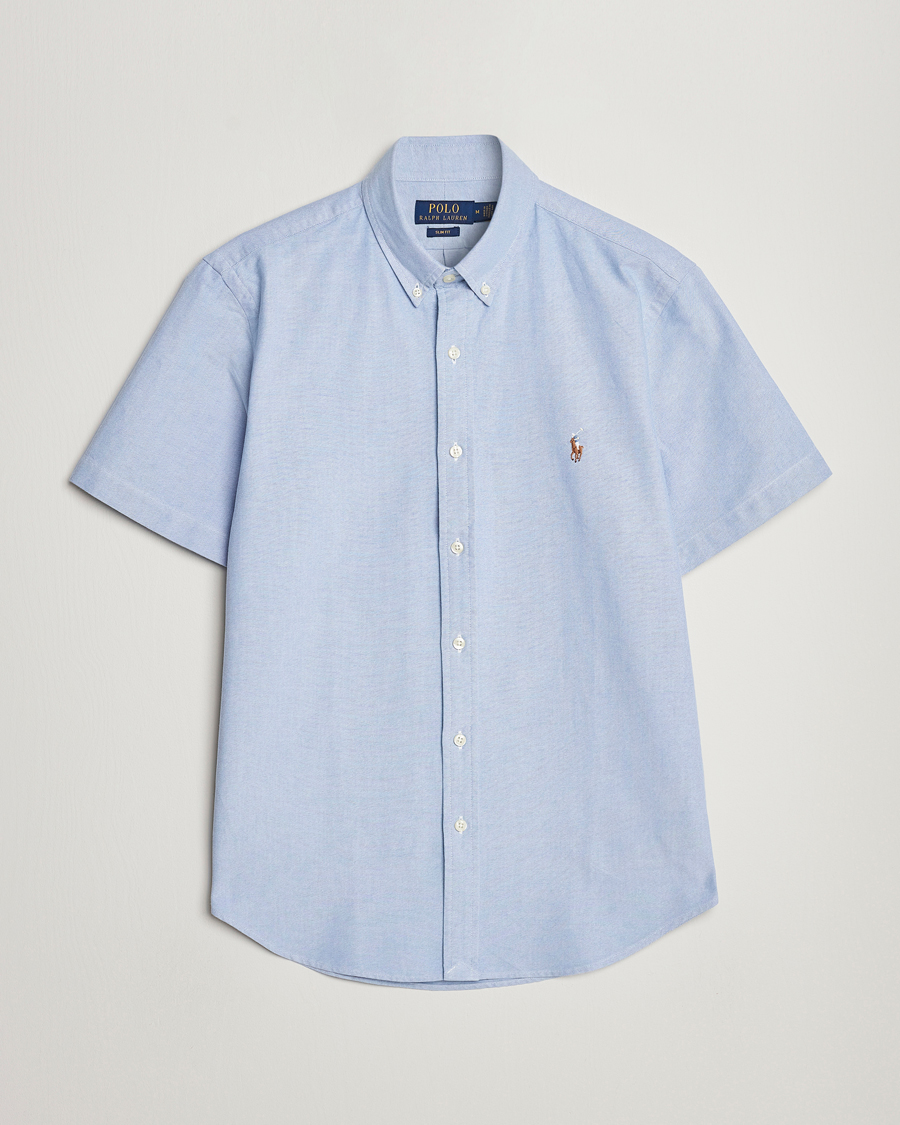 Herr | Skjortor | Polo Ralph Lauren | Slim Fit Oxford Short Sleeve Shirt Blue