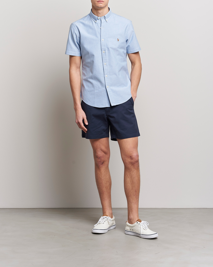 Herr | Skjortor | Polo Ralph Lauren | Slim Fit Oxford Short Sleeve Shirt Blue