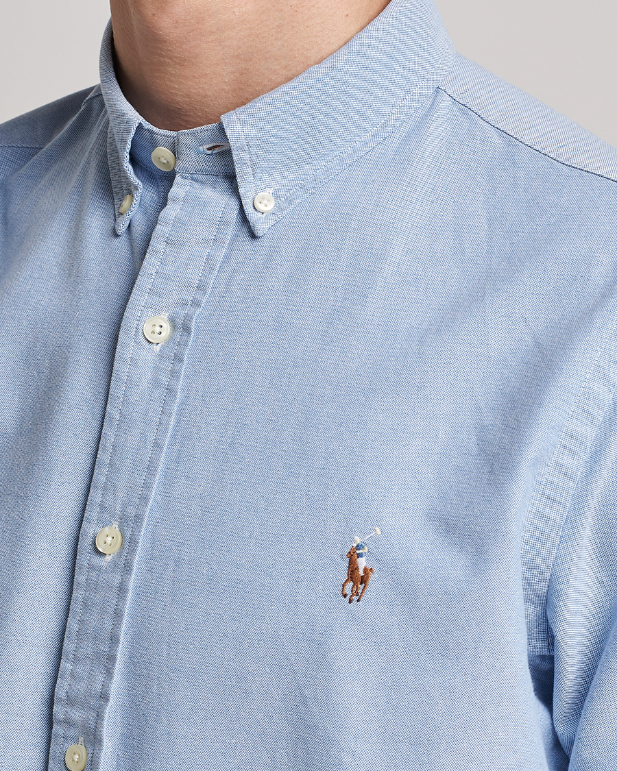 Herr | Skjortor | Polo Ralph Lauren | Slim Fit Oxford Short Sleeve Shirt Blue