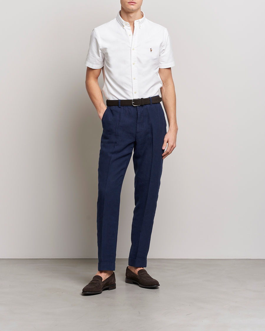 Herr | Skjortor | Polo Ralph Lauren | Slim Fit Oxford Short Sleeve Shirt White