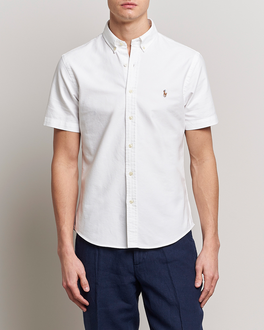 Herr | Skjortor | Polo Ralph Lauren | Slim Fit Oxford Short Sleeve Shirt White