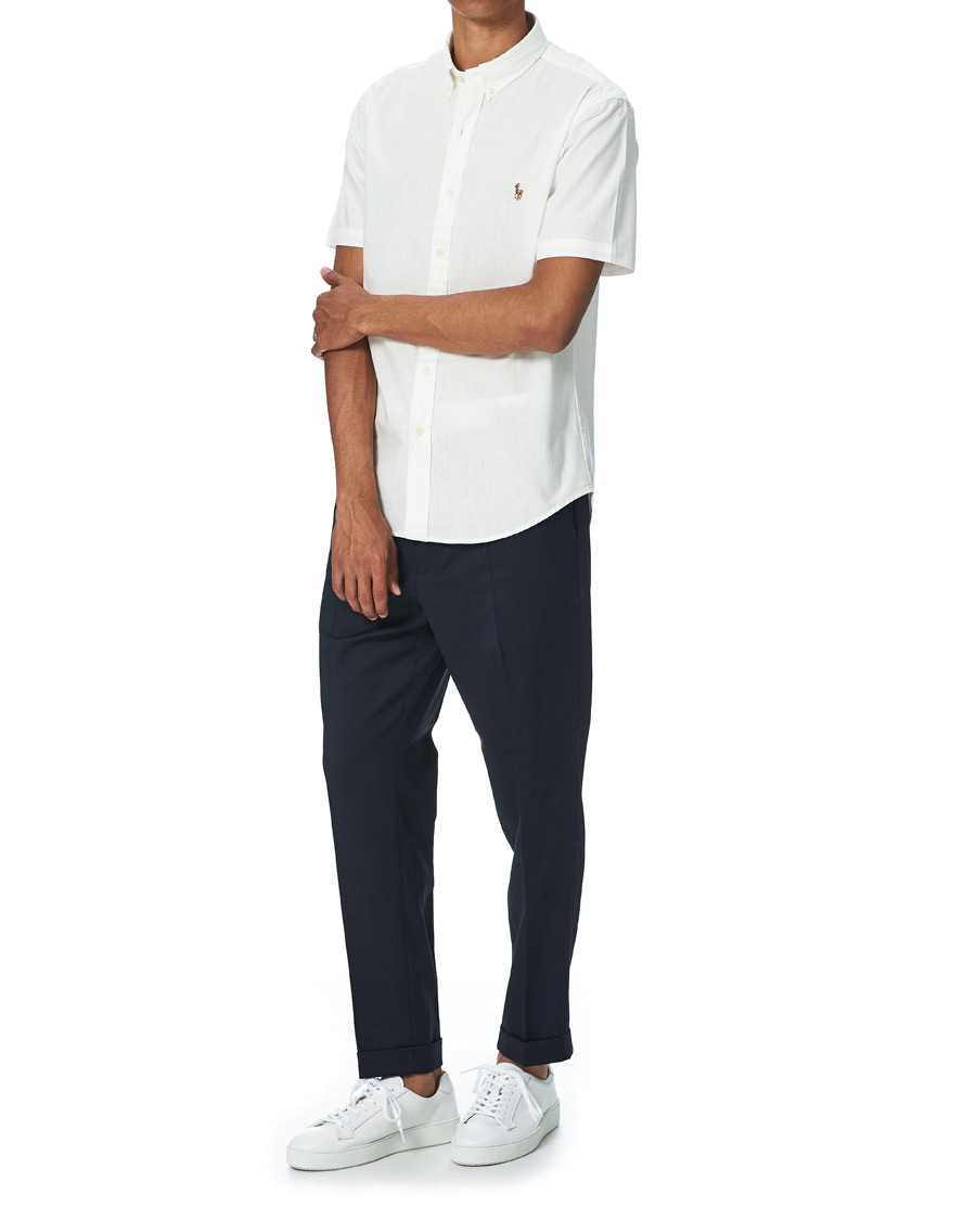 Herr | Skjortor | Polo Ralph Lauren | Slim Fit Short Sleeve Button Down Shirt White