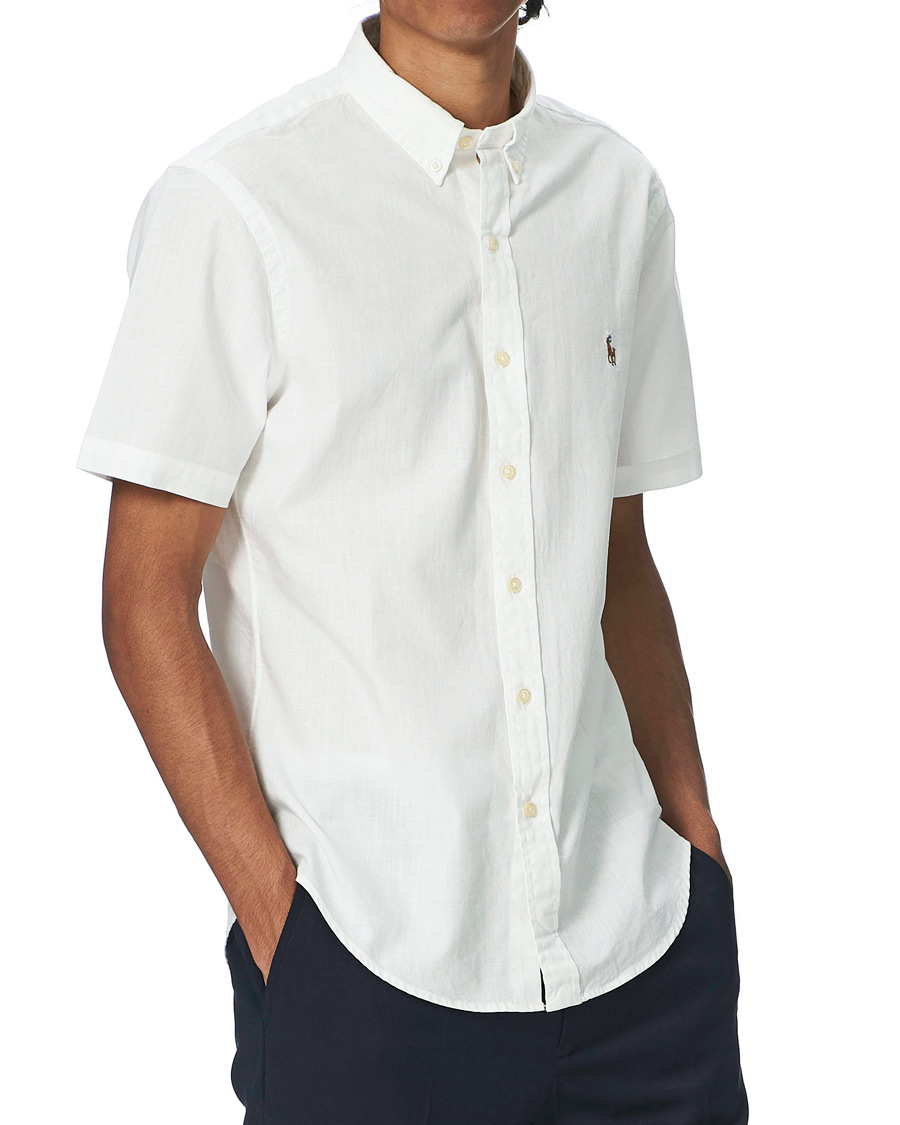 Herr | Skjortor | Polo Ralph Lauren | Slim Fit Short Sleeve Button Down Shirt White