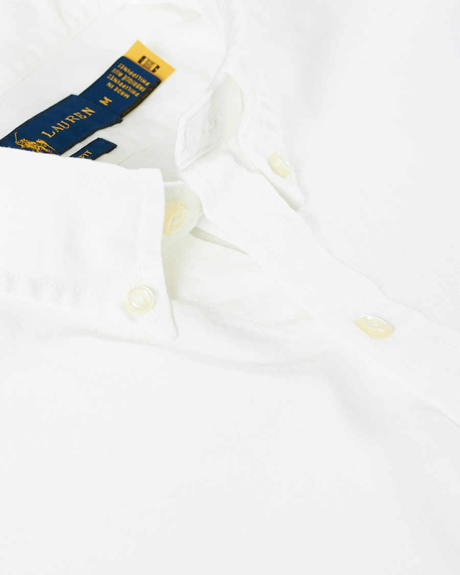 Herr | Skjortor | Polo Ralph Lauren | Slim Fit Short Sleeve Button Down Shirt White