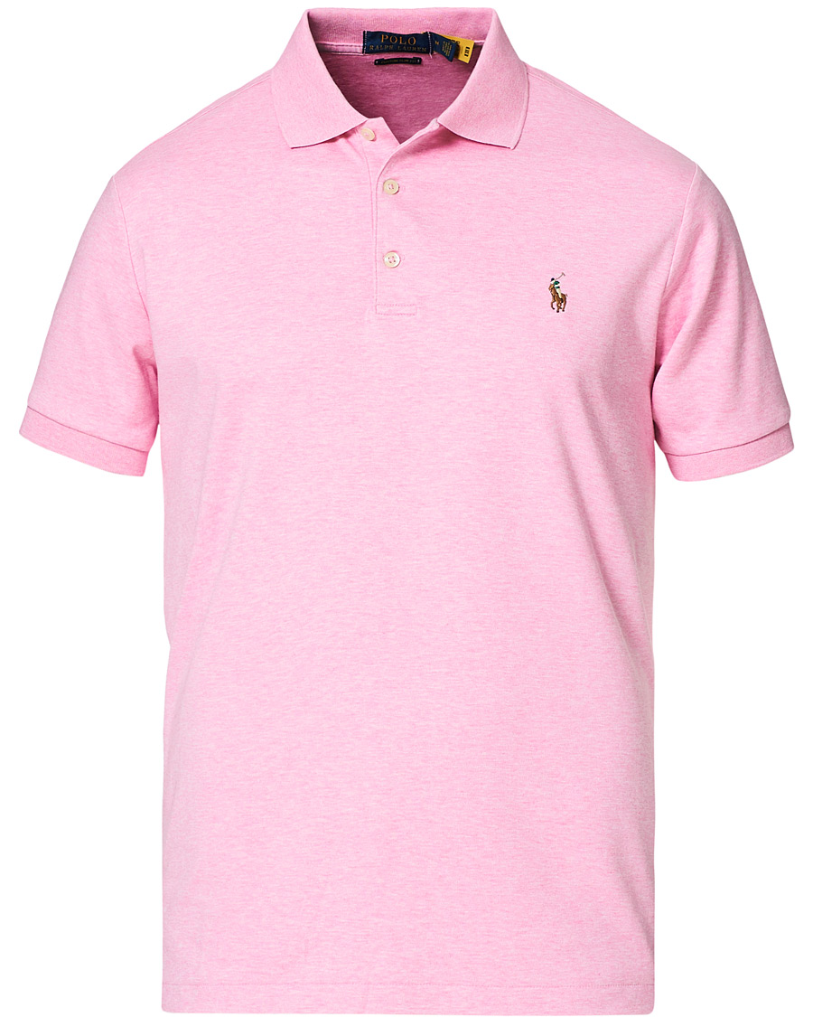 Herr | Pikéer | Polo Ralph Lauren | Custom Slim Fit Interlock Polo Hampton Pink Heather
