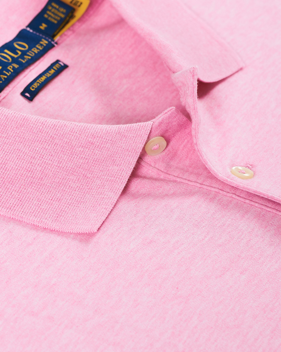 Herr | Pikéer | Polo Ralph Lauren | Custom Slim Fit Interlock Polo Hampton Pink Heather