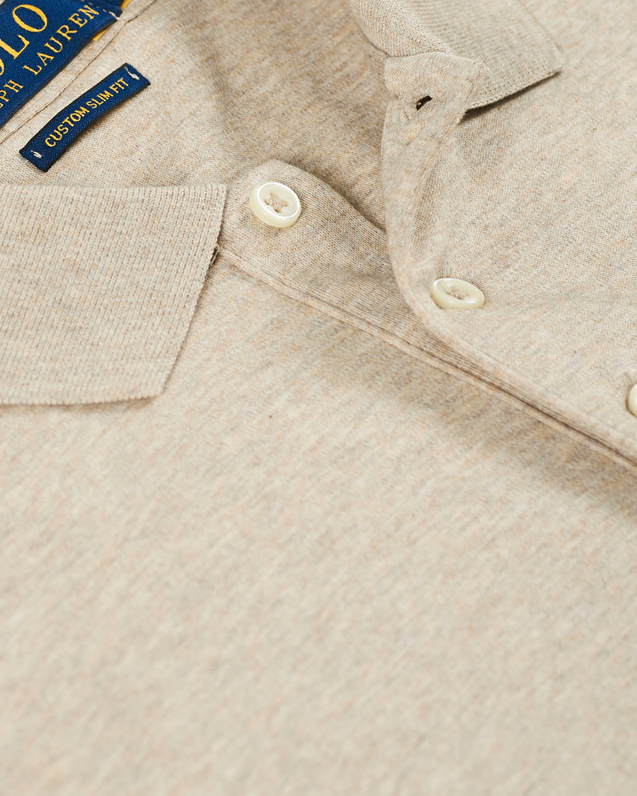 Herr | Pikéer | Polo Ralph Lauren | Luxury Pima Cotton Polo Tuscan Beige Heather