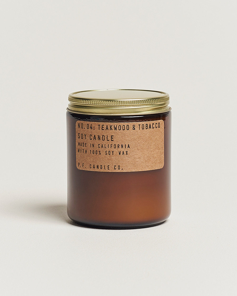 Herr | Doftljus | P.F. Candle Co. | Soy Candle No. 4 Teakwood & Tobacco 204g
