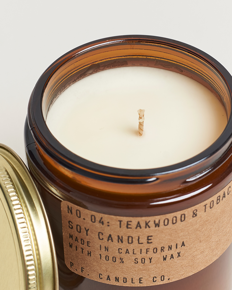 Herre | P.F. Candle Co. | P.F. Candle Co. | Soy Candle No. 4 Teakwood & Tobacco 204g