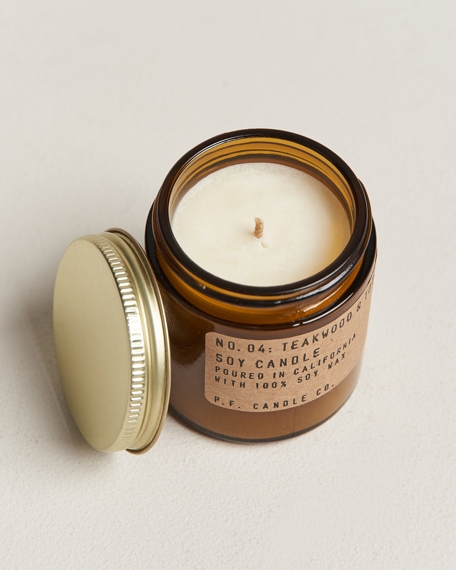 Herr | Doftljus | P.F. Candle Co. | Soy Candle No. 4 Teakwood & Tobacco 99g