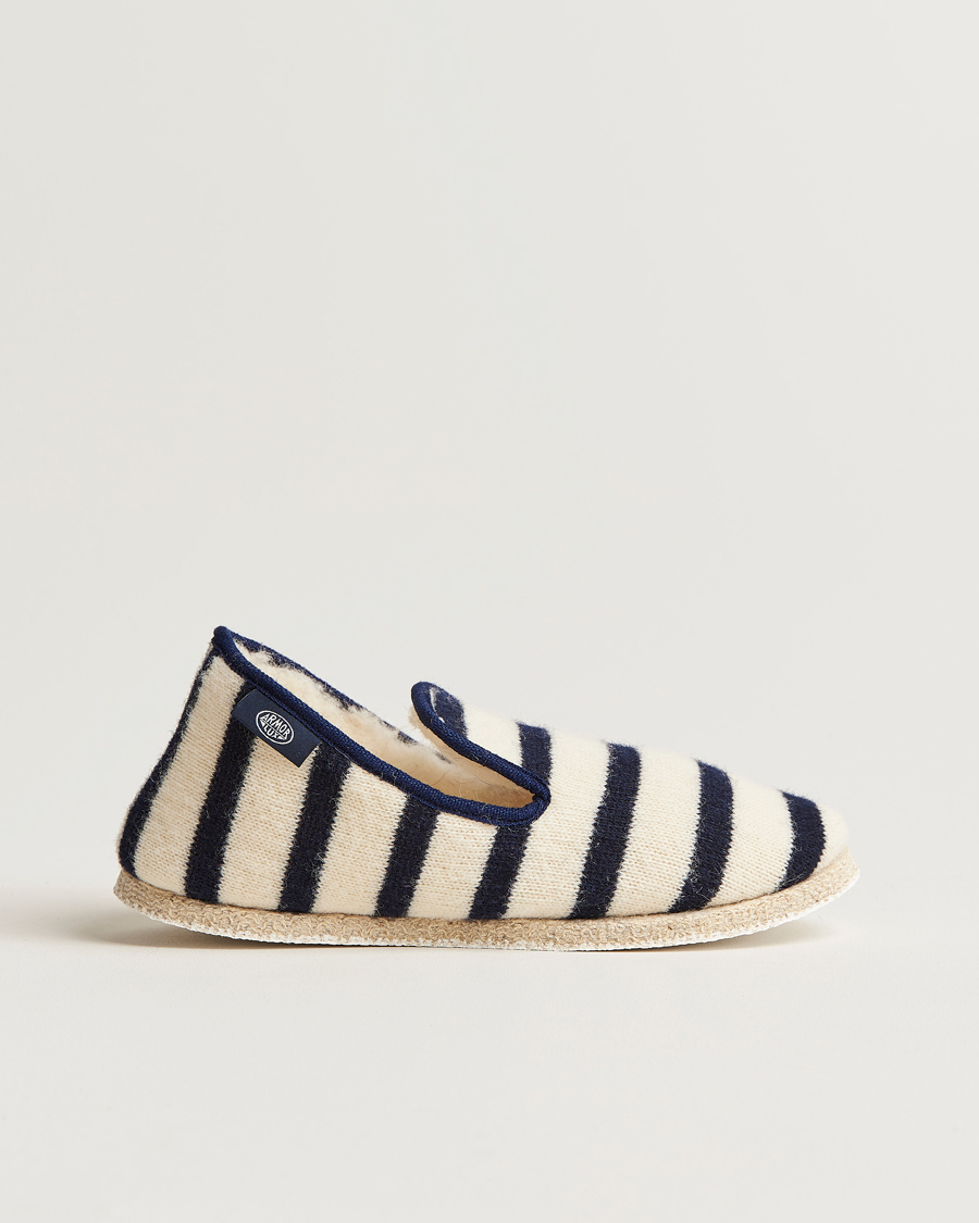 Herr | Armor-lux Maoutig Home Slippers Nature/Navy | Armor-lux | Maoutig Home Slippers Nature/Navy