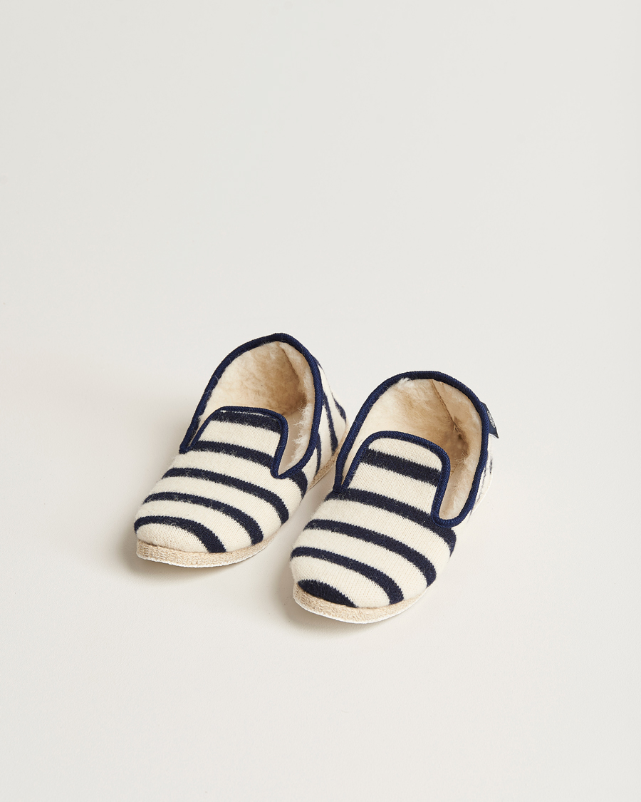 Herr | Armor-lux Maoutig Home Slippers Nature/Navy | Armor-lux | Maoutig Home Slippers Nature/Navy