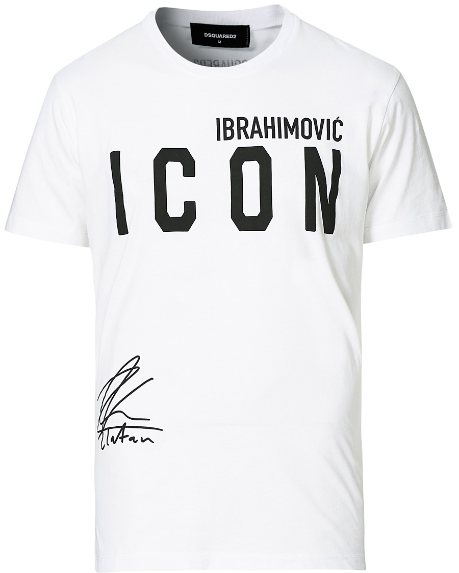Herr | T-Shirts | Dsquared2 | X Ibrahimovic Icon Sign Crew Neck Tee White