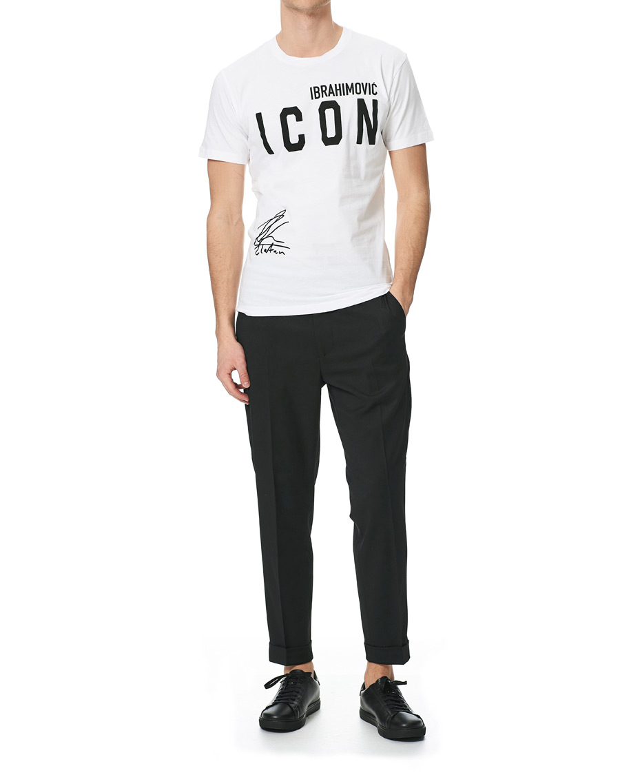 Herr | T-Shirts | Dsquared2 | X Ibrahimovic Icon Sign Crew Neck Tee White