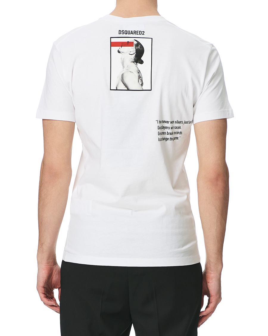 Herr | T-Shirts | Dsquared2 | X Ibrahimovic Icon Sign Crew Neck Tee White