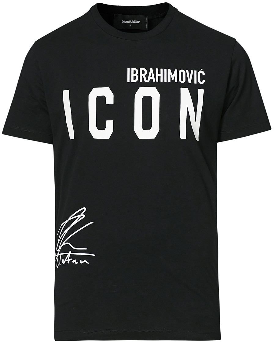 Herr | T-Shirts | Dsquared2 | X Ibrahimovic Icon Sign Crew Neck Tee Black