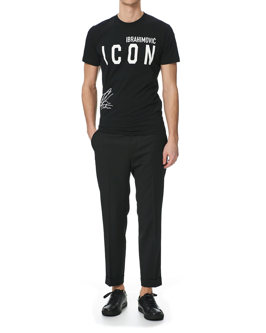 Herr | T-Shirts | Dsquared2 | X Ibrahimovic Icon Sign Crew Neck Tee Black