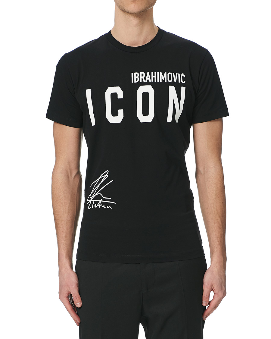 Herr | T-Shirts | Dsquared2 | X Ibrahimovic Icon Sign Crew Neck Tee Black