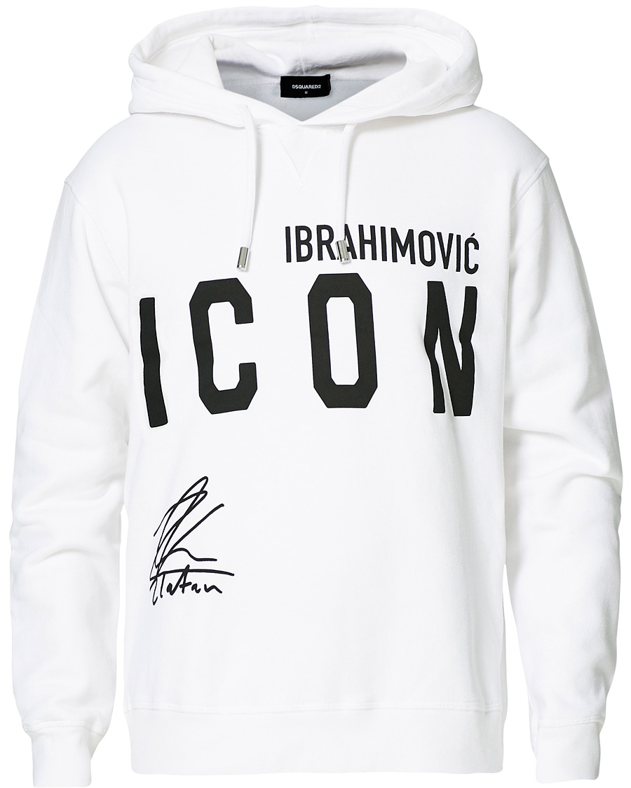 Herr | Tröjor | Dsquared2 | X Ibrahimovic Icon Sign Hoodie White