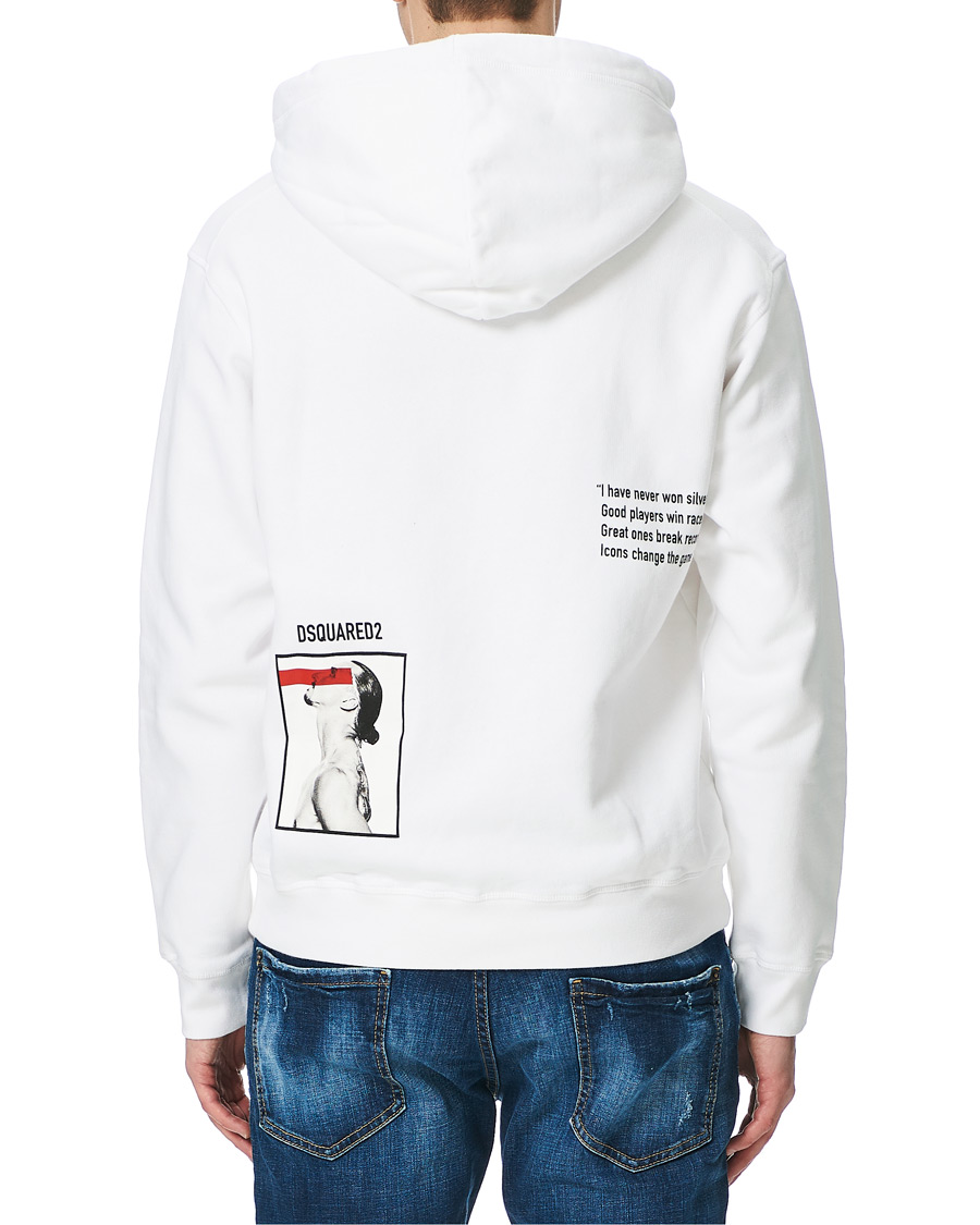 Herr | Tröjor | Dsquared2 | X Ibrahimovic Icon Sign Hoodie White