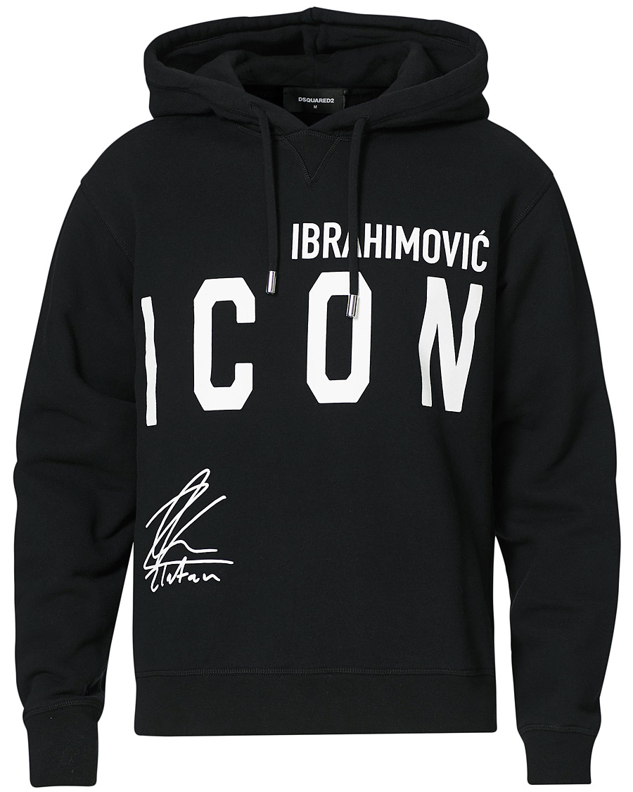 Herr | Tröjor | Dsquared2 | X Ibrahimovic Icon Sign Hoodie Black