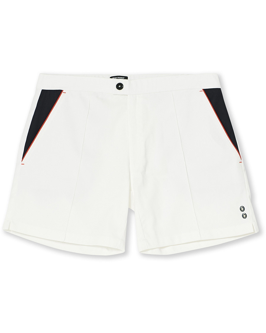 Herr | Shorts | Ron Dorff | Tri-Color Tennis Shorts Off White